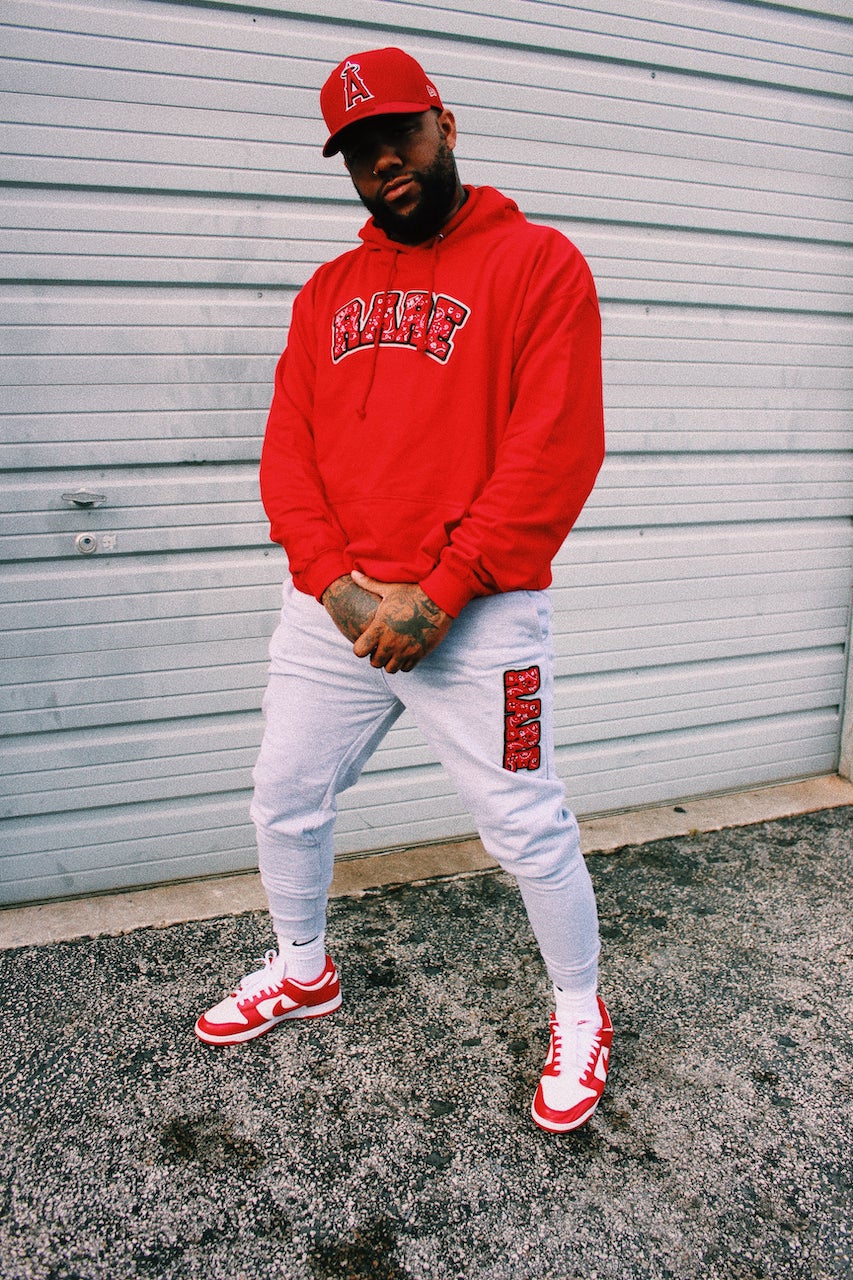 Red best sale paisley hoodie